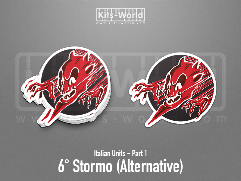 Kitsworld SAV Sticker - Italian Units - 6° Stormo (Alternative 2) W:100mm x H:86mm 
